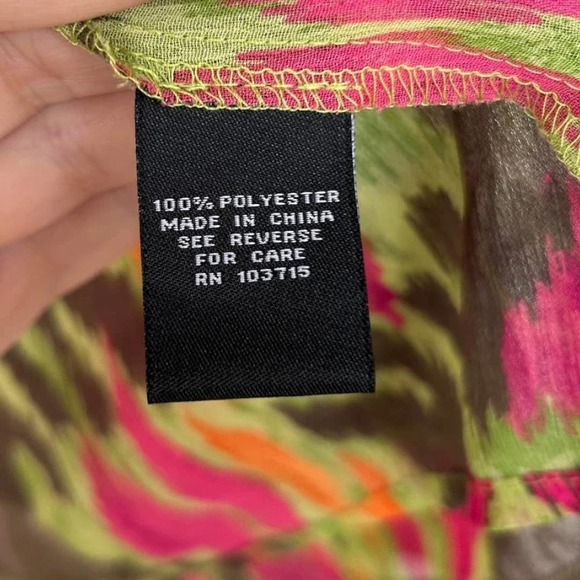 Zac & Rachel Size XL Bright Neon Tribal Flowy Layered Button Up - Picture 6 of 10